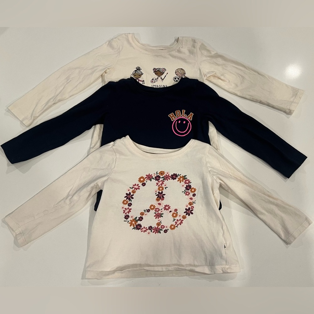 Bundle of 3 Girls Long Sleeve Tees